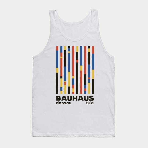 Bauhaus Dessau 1931 Modernist Minimal Homage Tank Top by KierkegaardDesignStudio